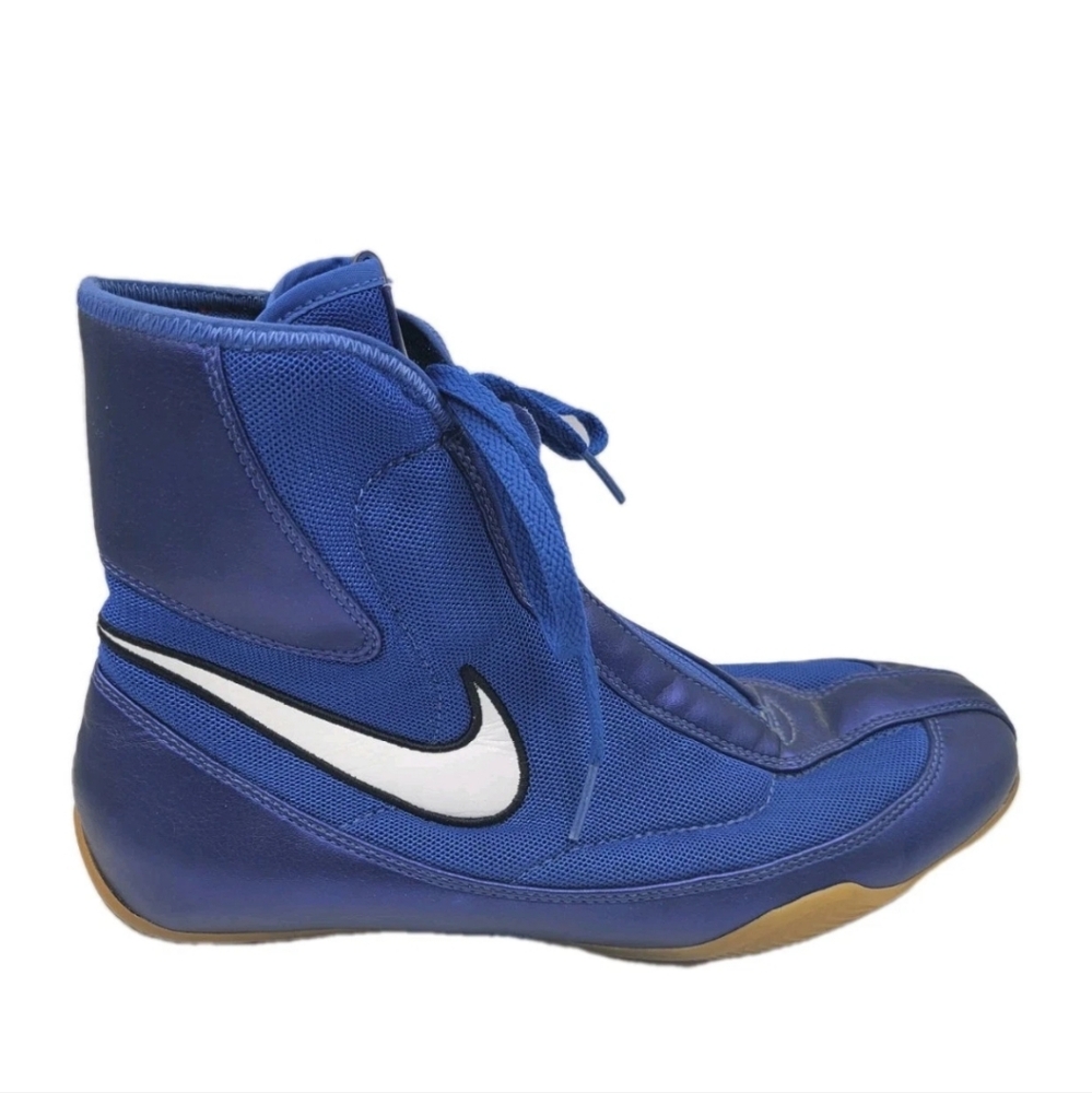 Nike Machomai MMA Boxing Shoes Men's Size 9 US Royal Blue Black White 321819-411